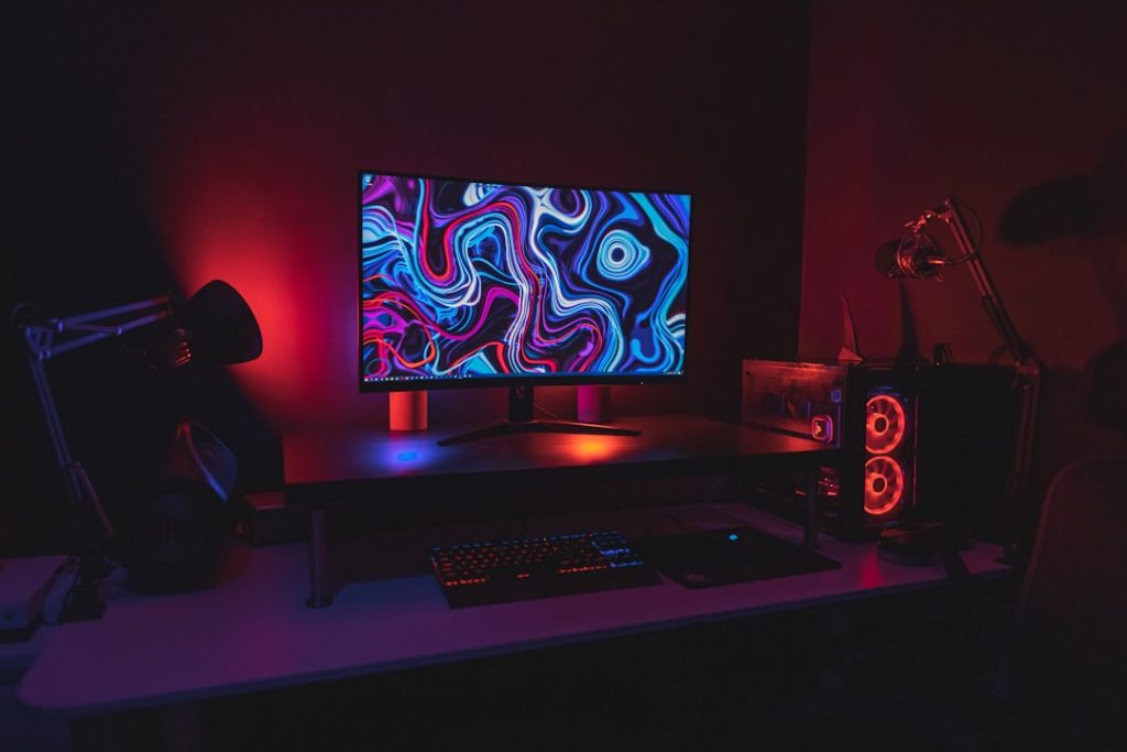 Young adults gaming setup.
Wallpaper link made by yours truly ~
https://i.imgur.com/TSRW93j.jpg